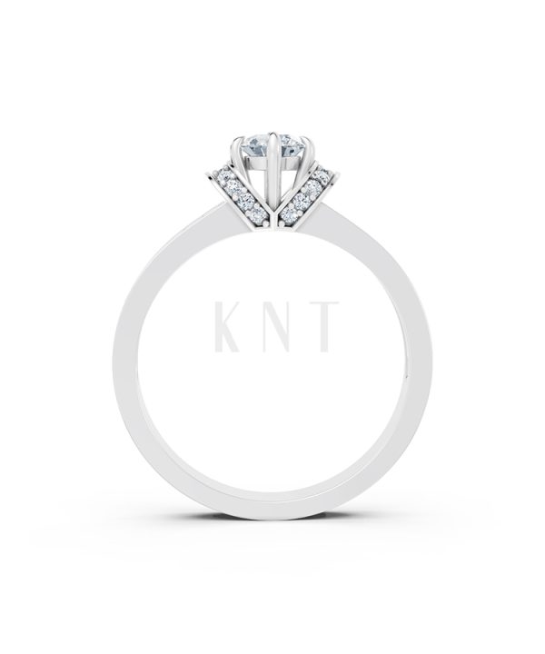 NHẪN ĐÍNH HÔN- R54 màu vàng trắng White Gold kiểu dáng cá tính, hiện đại