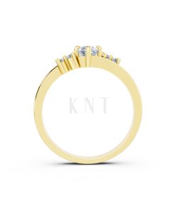 Nhẫn đính hôn R83 màu Vàng Gold vàng 10K/14K/18K/607 cao cấp, thanh lịch