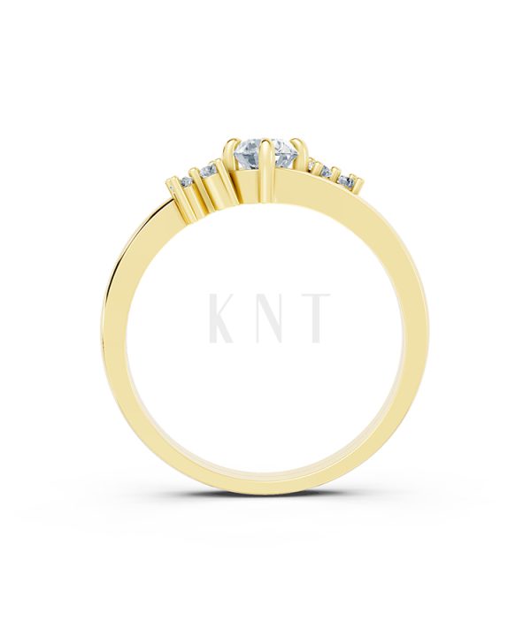 Nhẫn đính hôn R83 màu Vàng Gold vàng 10K/14K/18K/607 cao cấp, thanh lịch