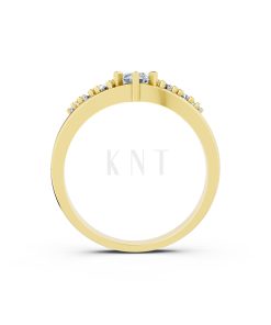 Nhẫn đính hôn R84 màu Vàng Gold vàng 10K/14K/18K/607 cao cấp, thanh lịch