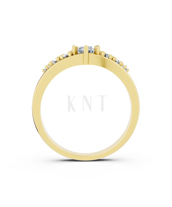 Nhẫn đính hôn R84 màu Vàng Gold vàng 10K/14K/18K/607 cao cấp, thanh lịch