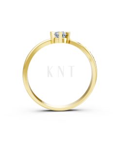 NHẪN ĐÍNH HÔN ĐÁ US – R85 màu Vàng Gold thiết kế phá cách, sang trọng