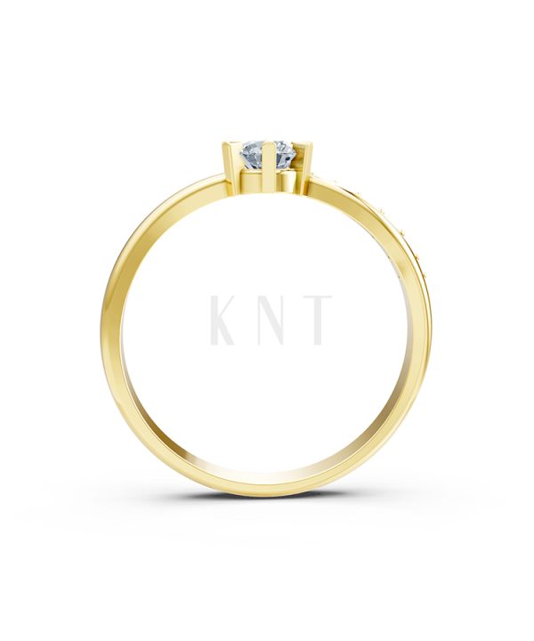 NHẪN ĐÍNH HÔN ĐÁ US – R85 màu Vàng Gold thiết kế phá cách, sang trọng