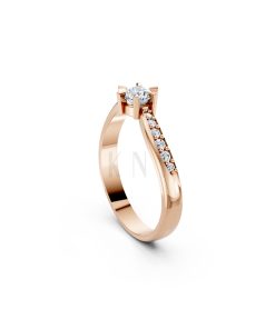 NHẪN ĐÍNH HÔN ĐÁ US – R85 màu vàng hồng Rose Gold phong cách trẻ trung, nổi bật