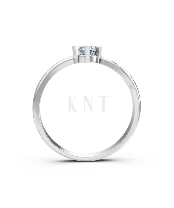 NHẪN ĐÍNH HÔN ĐÁ US – R85 màu vàng trắng White Gold vàng sáng, đường nét sắc sảo, tinh tế