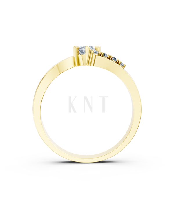 Nhẫn đính hôn R87 màu Vàng Gold vàng 10K/14K/18K/607 cao cấp, thanh lịch