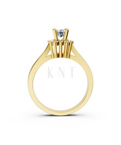 Nhẫn đính hôn R92 màu Vàng Gold thiết kế phá cách, sang trọng