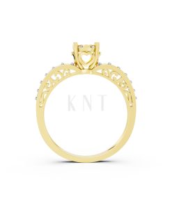 NHẪN ĐÍNH HÔN ĐÁ US - R96 - ĐỘC ĐÁO, NỮ TÍNH màu Vàng Gold vàng 10K/14K/18K/607 đính đá nhỏ, thanh lịch