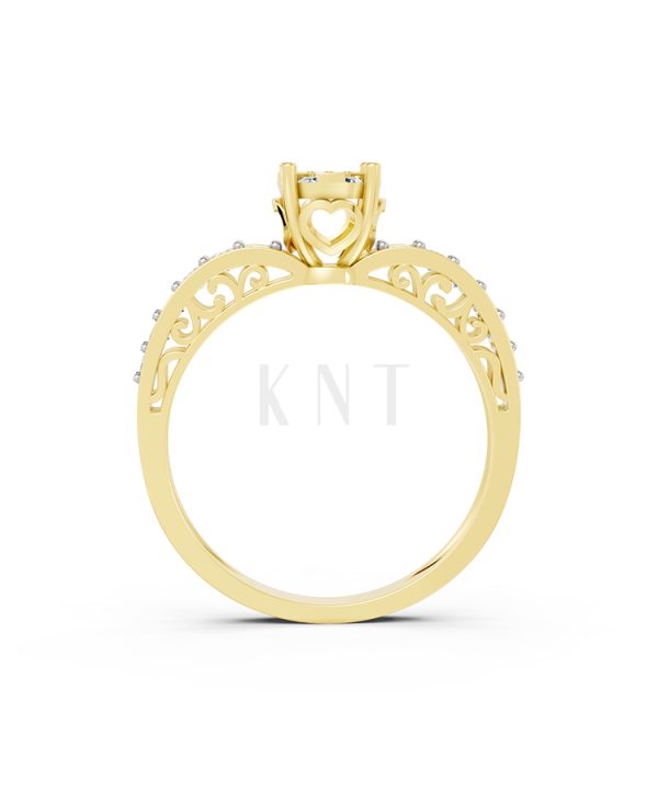 NHẪN ĐÍNH HÔN ĐÁ US - R96 - ĐỘC ĐÁO, NỮ TÍNH màu Vàng Gold vàng 10K/14K/18K/607 đính đá nhỏ, thanh lịch