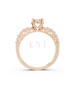 NHẪN ĐÍNH HÔN ĐÁ US - R96 - ĐỘC ĐÁO, NỮ TÍNH màu vàng hồng Rose Gold vàng đẹp, họa tiết hình học, độc đáo