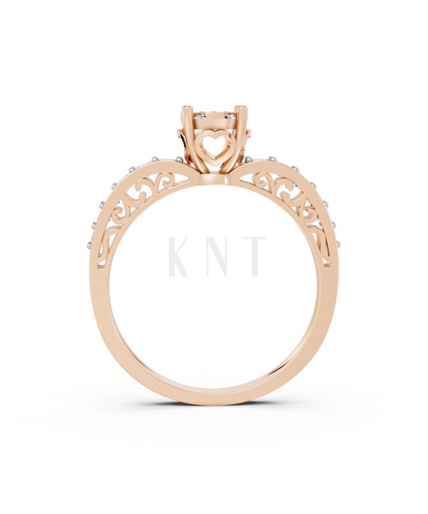 NHẪN ĐÍNH HÔN ĐÁ US - R96 - ĐỘC ĐÁO, NỮ TÍNH màu vàng hồng Rose Gold vàng đẹp, họa tiết hình học, độc đáo
