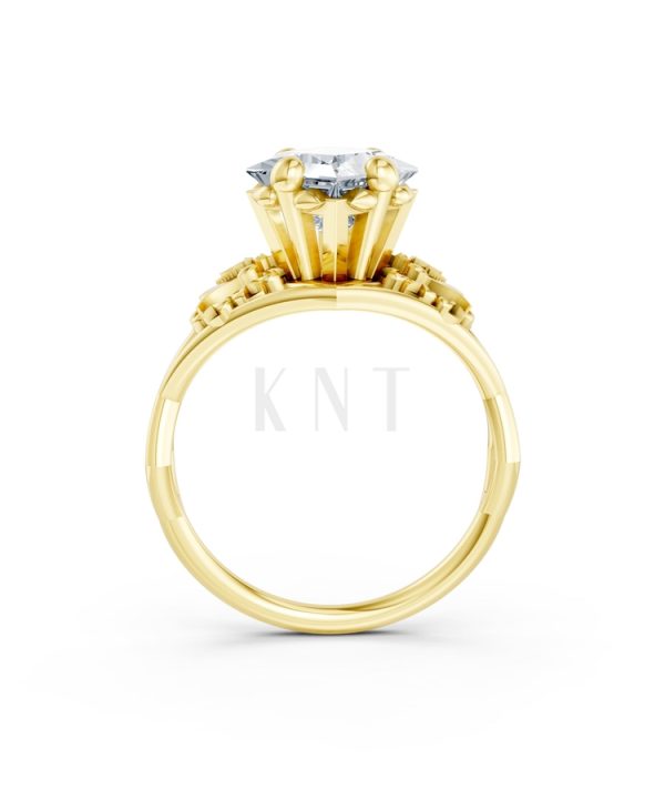 Nhẫn đính hôn SPRING – R323 màu Vàng Gold thiết kế tinh xảo, độc đáo