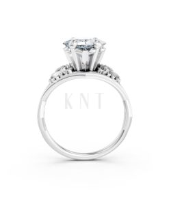 Nhẫn đính hôn SPRING – R323 màu vàng trắng White Gold kiểu dáng cá tính, hiện đại