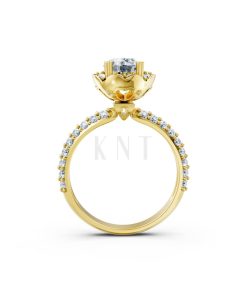 Nhẫn đính hôn Paris TBR16 Vàng Gold thiết kế phá cách, sang trọng