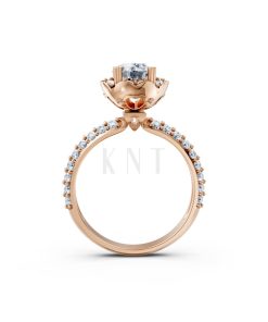 Nhẫn đính hôn Paris TBR16 vàng hồng Rose Gold vàng đẹp, kiểu dáng trẻ trung, độc đáo