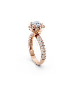 Nhẫn đính hôn Paris TBR16 vàng hồng Rose Gold phong cách trẻ trung, nổi bật
