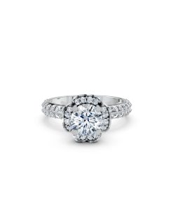 Nhẫn đính hôn Paris TBR16 vàng trắng White Gold thiết kế trẻ trung, hiện đại