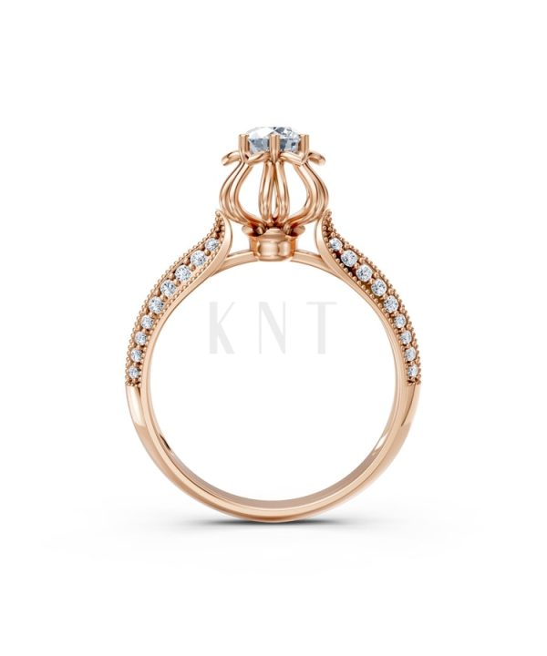 Nhẫn đính hôn Paris TBR17 vàng hồng Rose Gold vàng đẹp, kiểu dáng trẻ trung, độc đáo