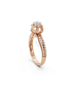Nhẫn đính hôn Paris TBR17 vàng hồng Rose Gold phong cách trẻ trung, nổi bật