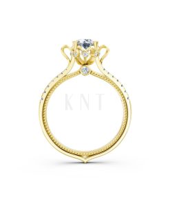 Nhẫn đính hôn Paris TBR18 Vàng Gold vàng 10K/14K/18K/607 cao cấp, thanh lịch
