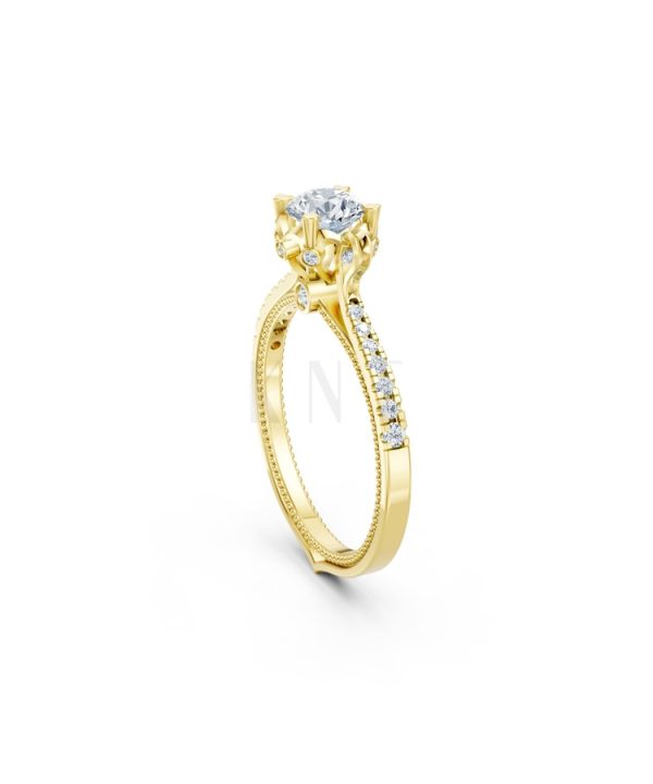 Nhẫn đính hôn Paris TBR18 Vàng Gold thiết kế phá cách, sang trọng