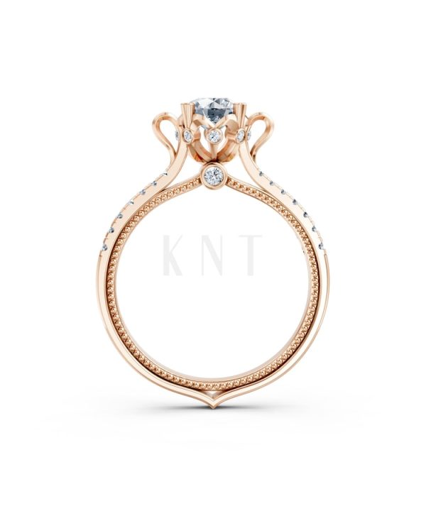 Nhẫn đính hôn Paris TBR18 vàng hồng Rose Gold vàng đẹp, kiểu dáng trẻ trung, độc đáo