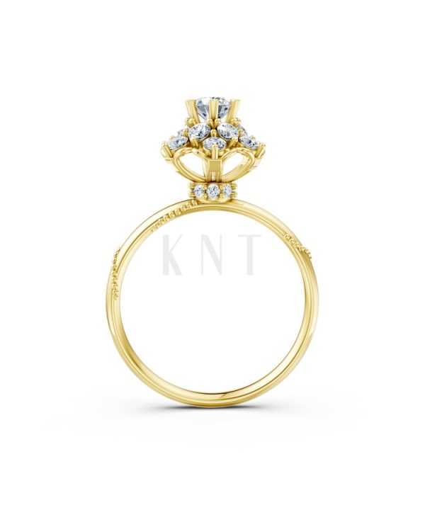 Nhẫn đính hôn Paris TBR19 Vàng Gold vàng 10K/14K/18K/607 cao cấp, thanh lịch