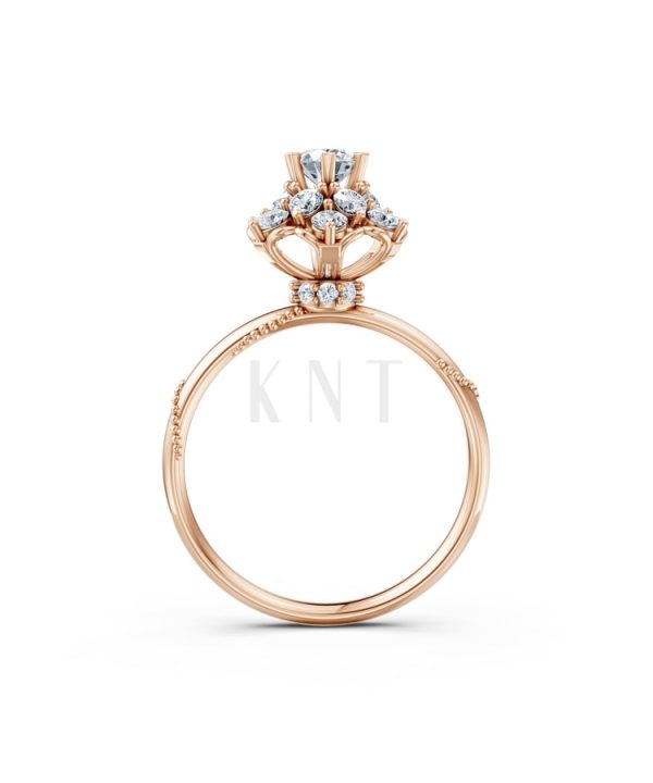 Nhẫn đính hôn Paris TBR19 vàng hồng Rose Gold vàng đẹp, kiểu dáng trẻ trung, độc đáo