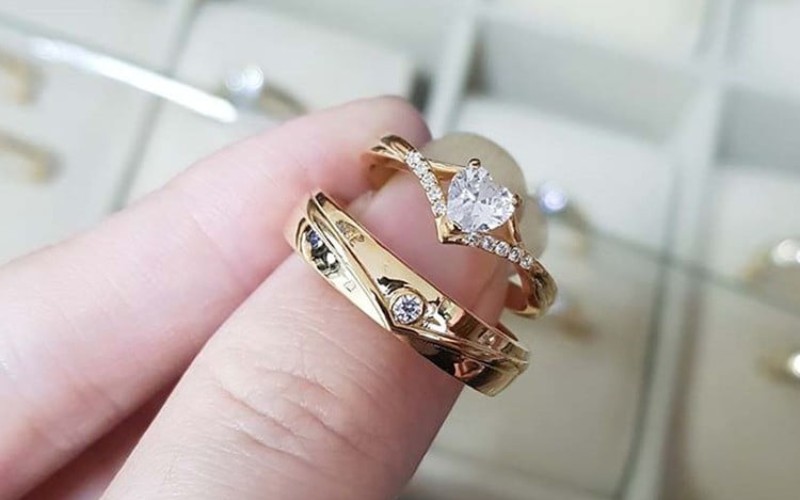 Vàng 416 được sử dụng phổ biến trong thiết kế nhẫn cưới