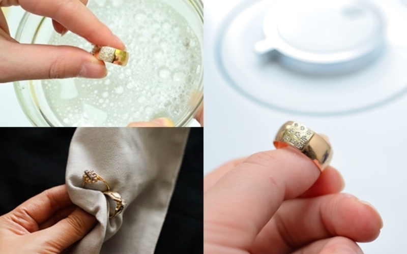Vệ sinh trang sức vàng 10K định kỳ tại nhà để tránh xỉn màu