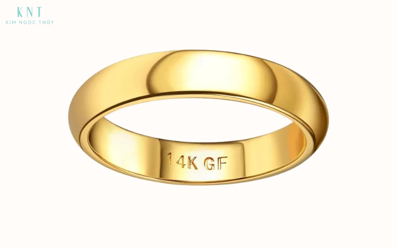 Ký hiệu GF cho biết chiếc nhẫn được làm từ vàng nhồi
