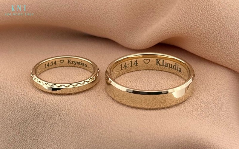 Kiểu khắc laser thể hiện nét khắc rõ, đều và tinh tế