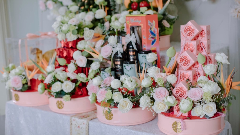 Trong lễ ăn hỏi truyền thống, mỗi vùng Bắc - Trung - Nam có cách trình bày khác nhau