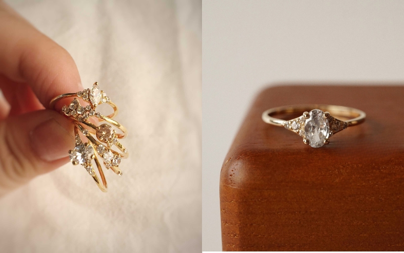 Nhẫn Cluster có nhiều phong cách khác nhau