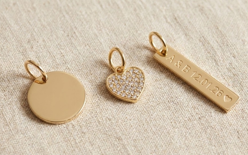 Phong cách thiết kế charm vàng