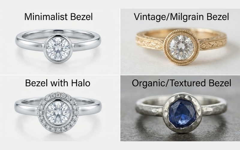 Phong cách thiết kế của nhẫn Bezel