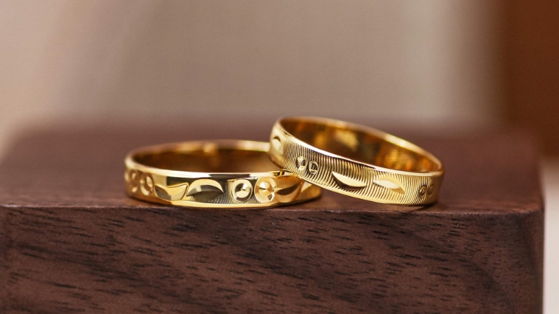 Vàng 18K thích hợp để làm nhẫn cưới đeo hằng ngày
