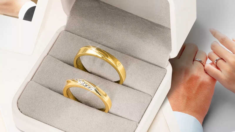 Vàng 18K có tỷ lệ vàng nguyên chất cao, cho màu vàng ấm