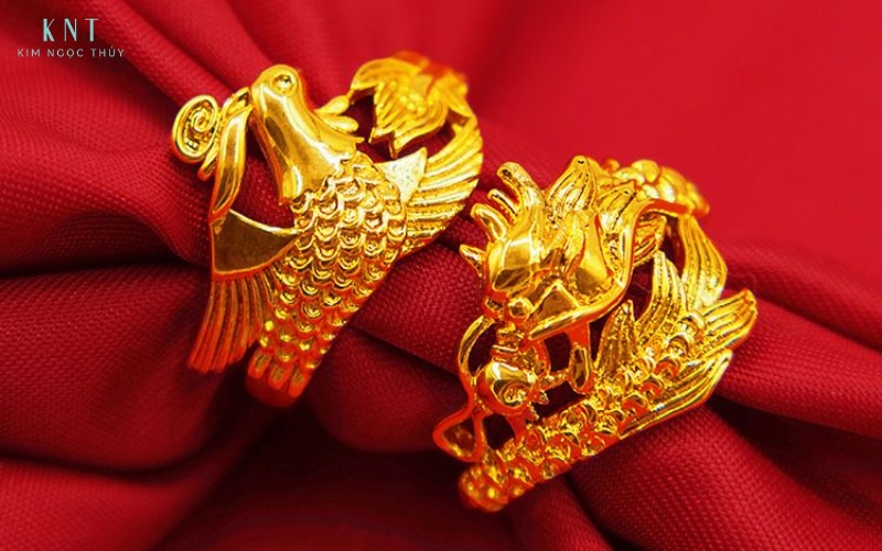 Nhẫn cưới rồng phụng biểu tượng hôn nhân hòa hợp và phú quý