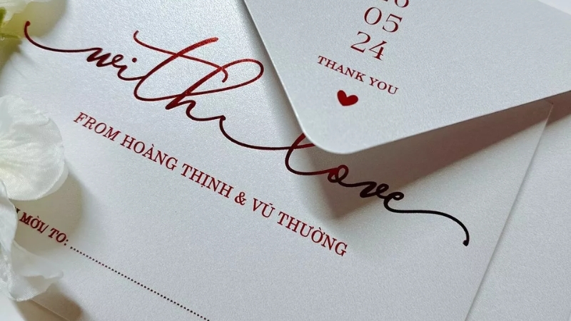 Thiệp cưới là hạng mục nhỏ nhưng không thể thiếu cho bất kỳ lễ cưới nào