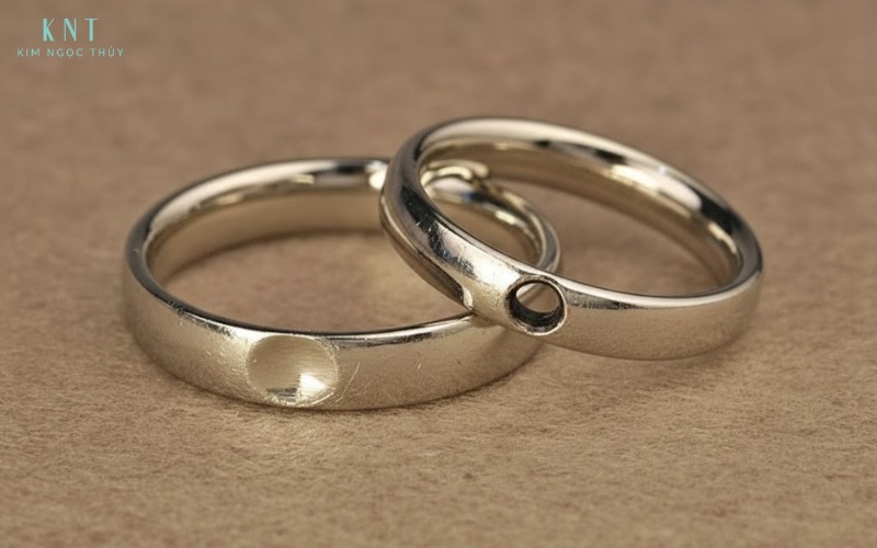 Nhẫn cưới bị mất đá hoặc móp méo không chỉ ảnh hưởng đến thẩm mỹ mà còn làm giảm đi sự trọn vẹn của kỷ vật tình yêu