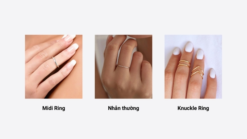 Phân biệt Midi Ring với các loại nhẫn khác