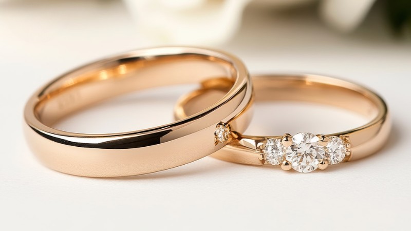 Nhẫn vàng 14K với thiết kế đính đá tinh tế và lấp lánh