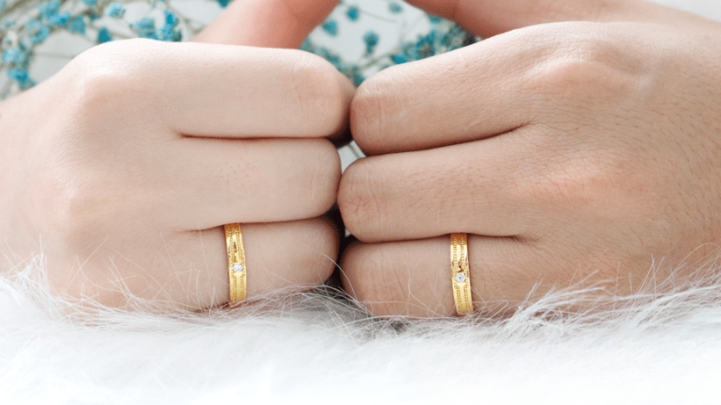 Nhẫn cưới vàng 14K đặc biệt phù hợp với những cặp đôi ưu tiên độ bền