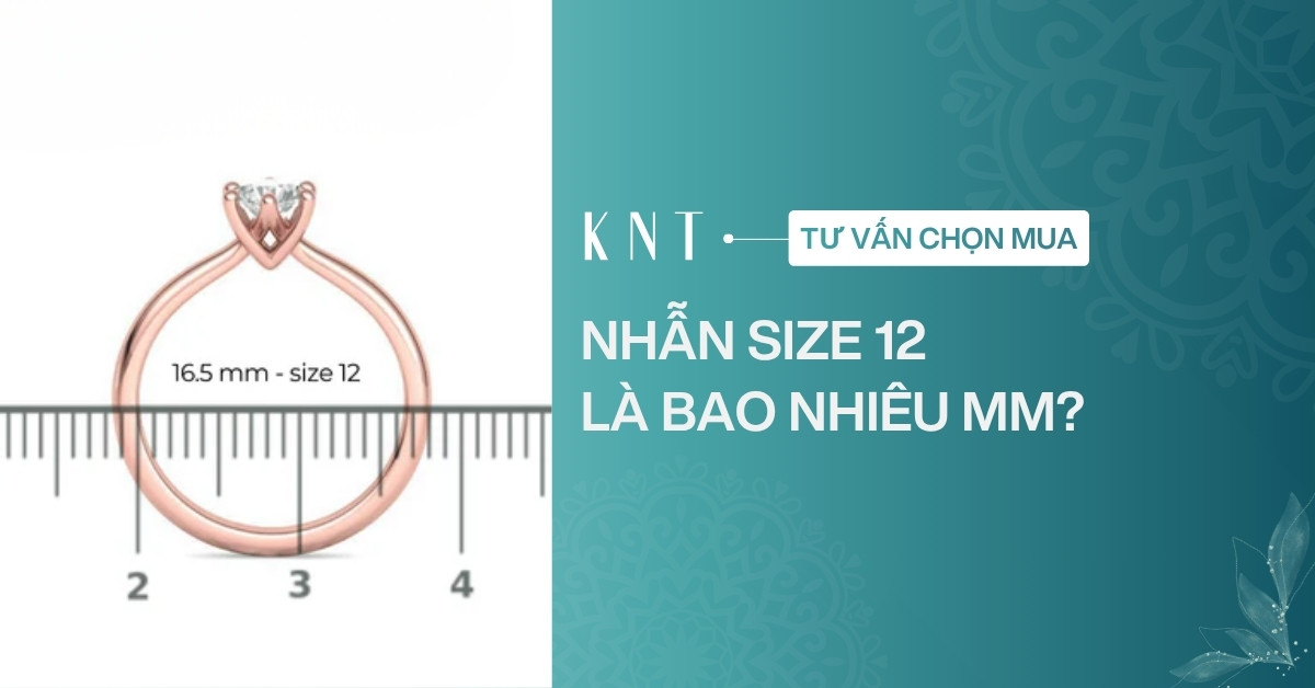Nhẫn size 12 là bao nhiêu mm? Bảng quy đổi VN/US và cách đo