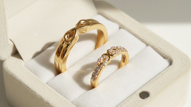 Khi không dùng, bạn có thể đặt nhẫn trong hộp nhung để đỡ trầy xước