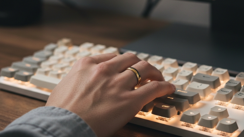 Nếu bạn là dân văn phòng thì có thể chọn nhẫn bản vừa dễ đeo