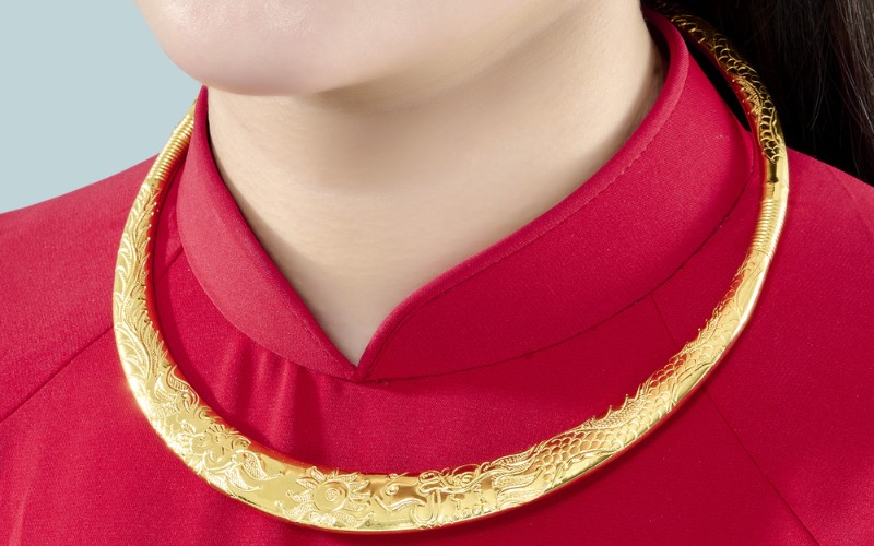 Vàng 2 số 9 thường được làm kiềng cưới