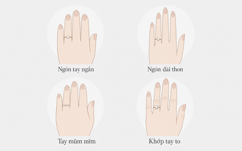 4 kiểu dáng tay phổ biến