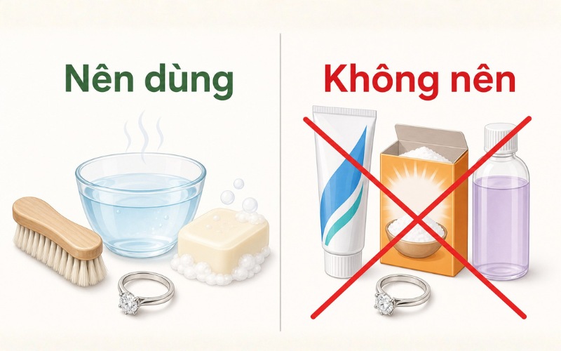 Những sai lầm phổ biến khi làm sạch trang sức CZ
